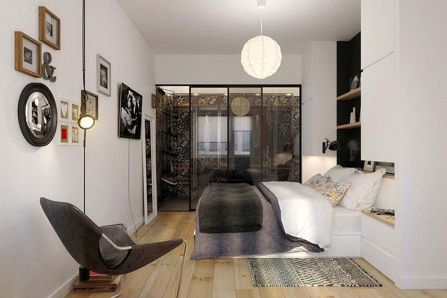 Tiny Apartment In Black And White Charms With SpaceSaving Design