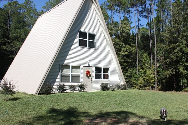 Unique design of the A-Frame house