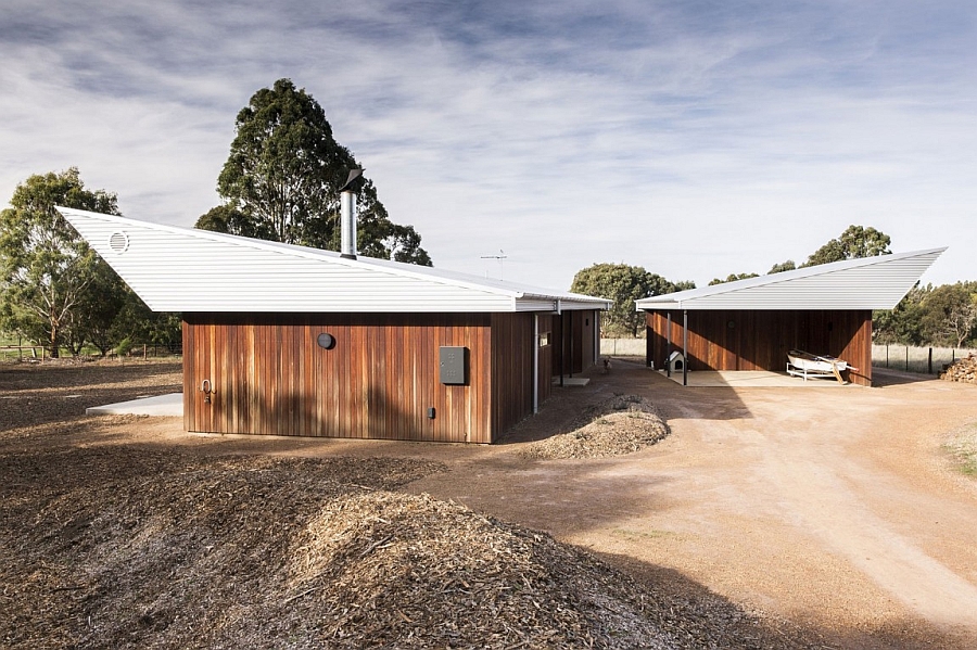 Unique facade of the Leura Lane house in Australia