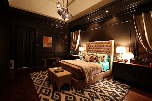 Valentine's Day bedroom idea in gold