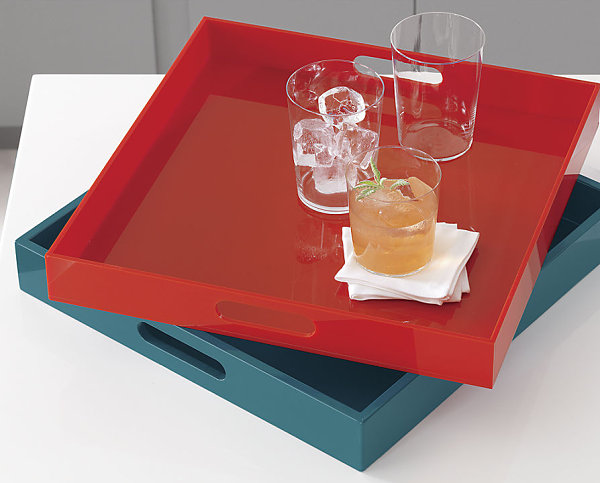 Vibrant lacquer trays