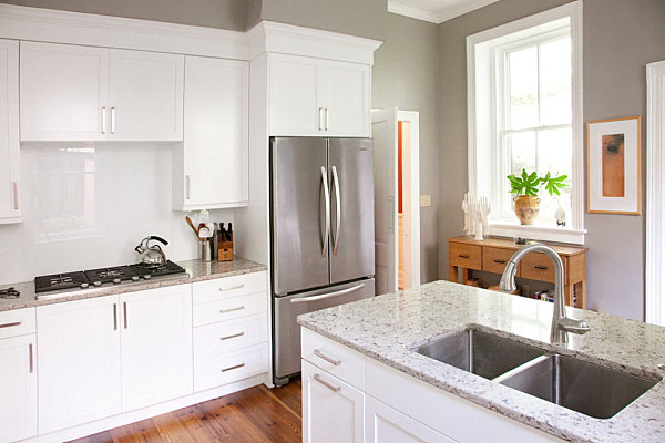 Warm gray kitchen