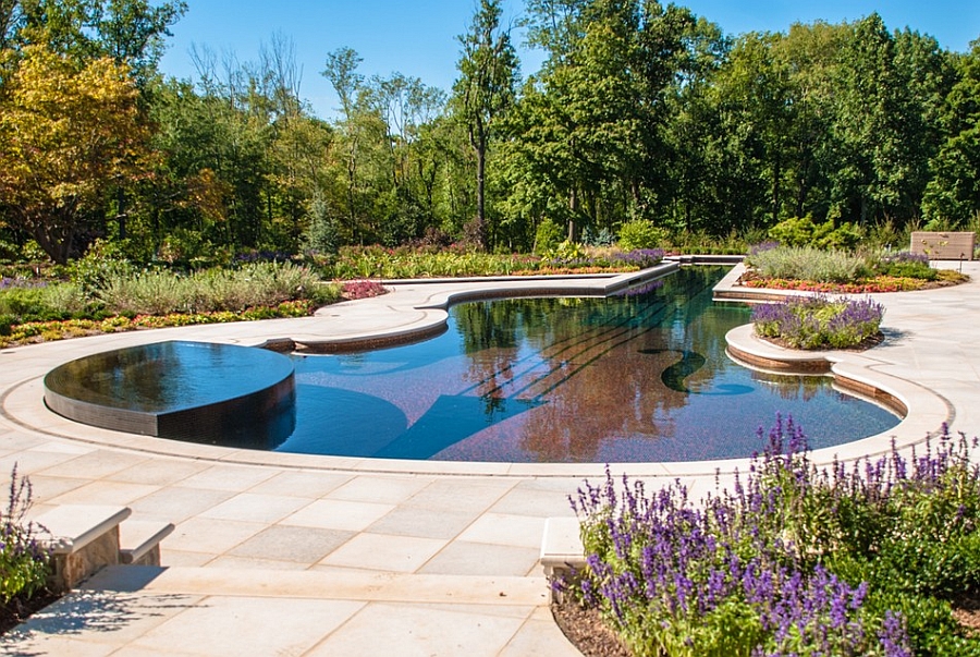 Wonderful deck space complements the pool