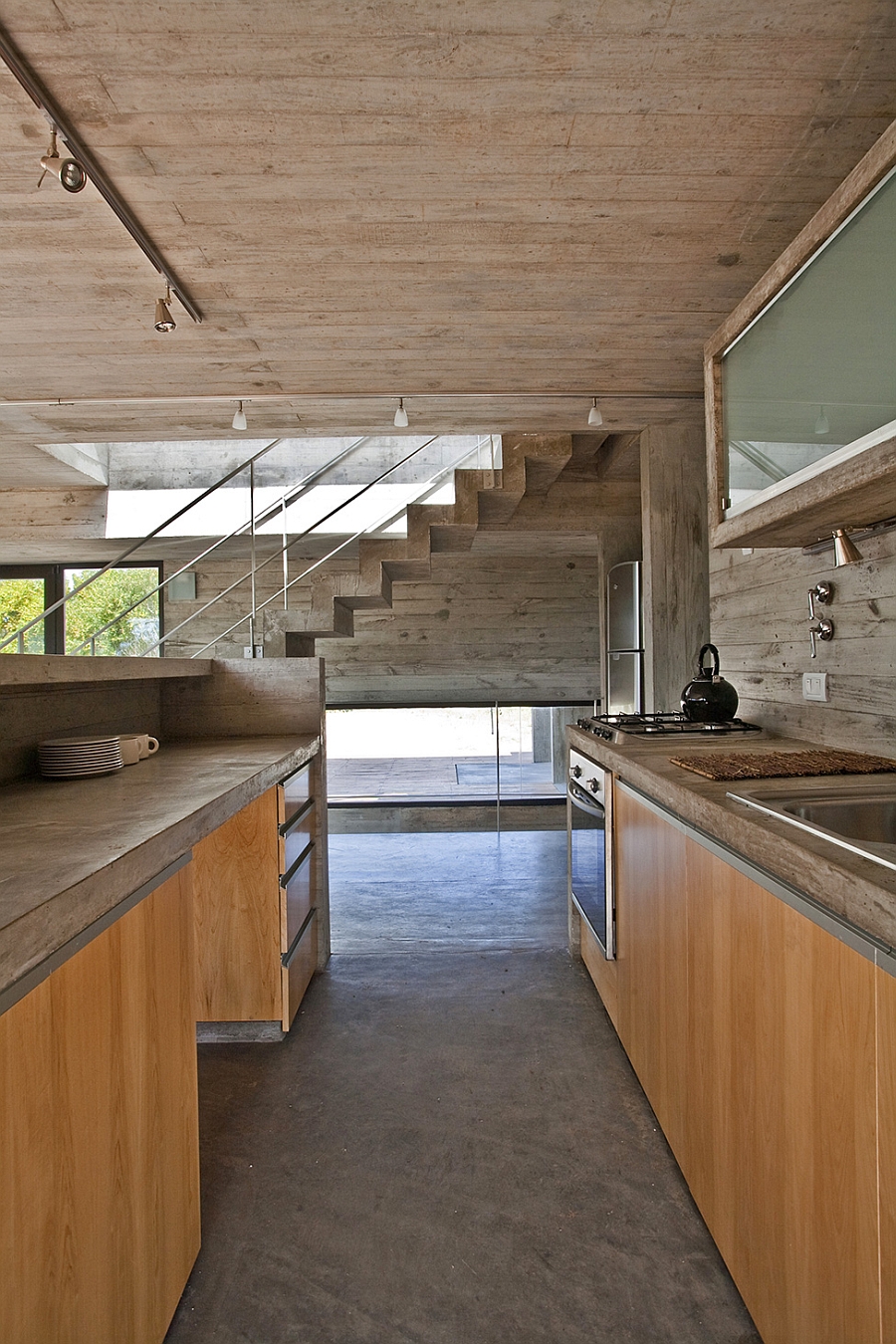 cabinets draped in darker tones of wood