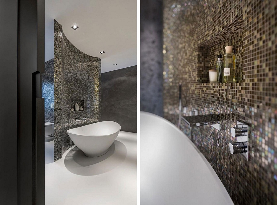 dazzling modern bathroom in Rotterdam villa