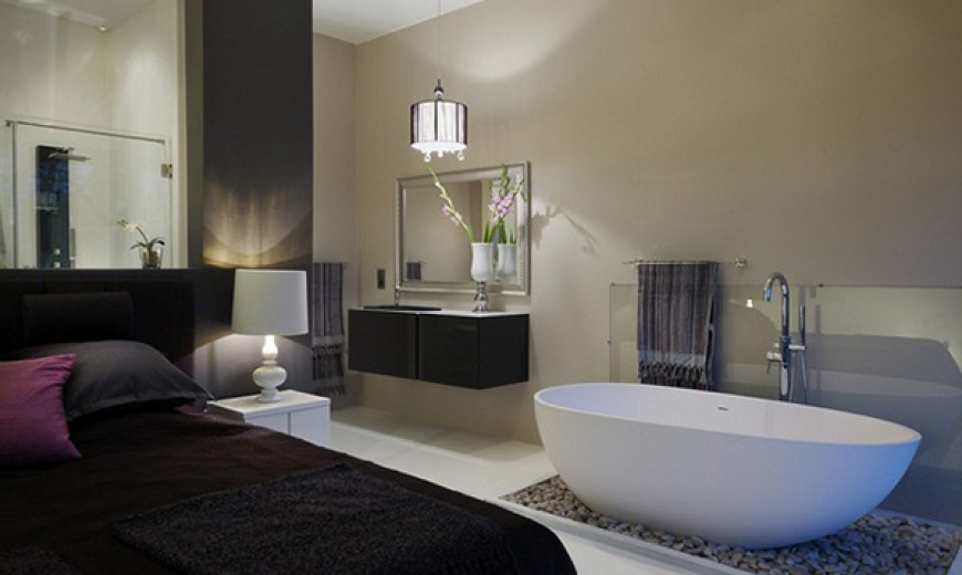 Design For The Romantic Bathtubs In The Bedroom