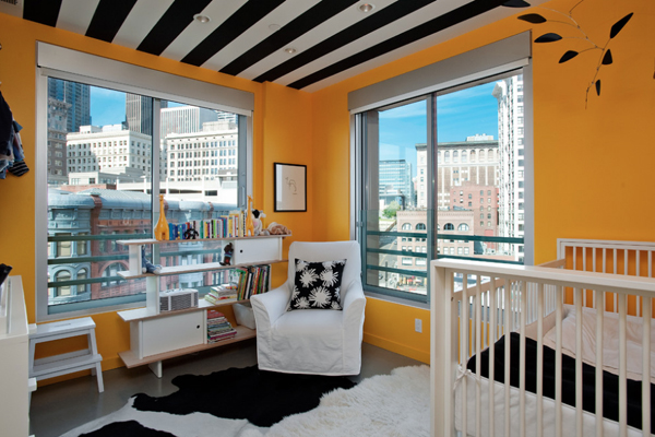 striped ceiling