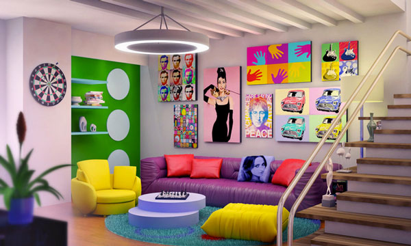 pop art bedroom decor