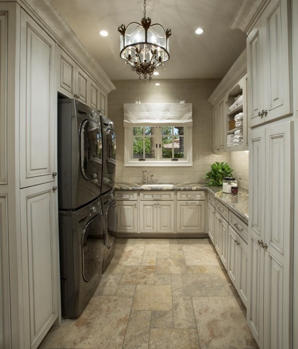 Built-in cabinetry laundry room