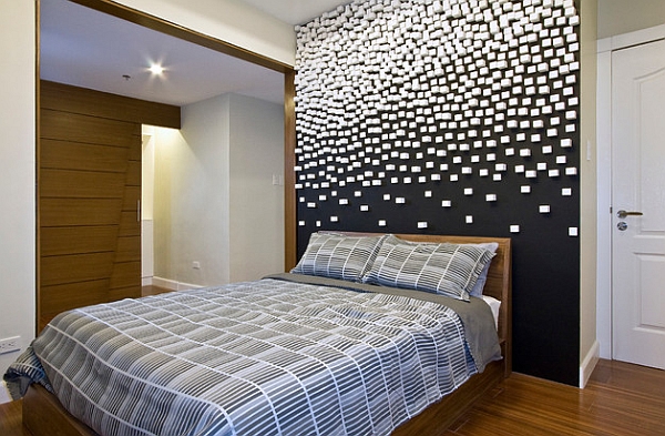 3D wall art additions help fashion a truly amazing accent wall