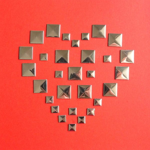 DIY valentine created using stud stickers