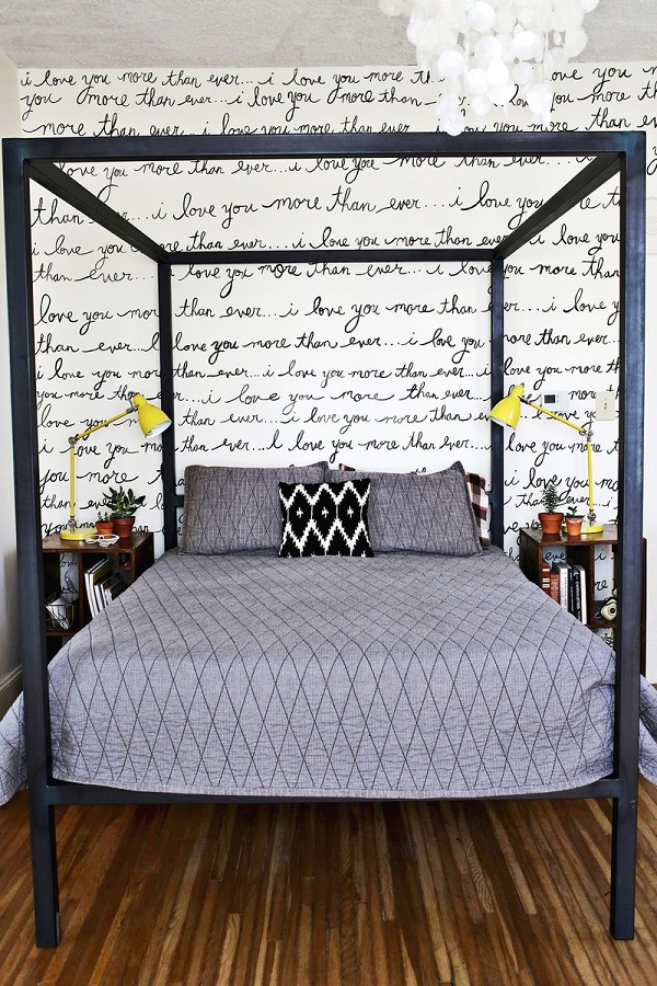 A perfect accent wall idea for this years Valentine's Day!