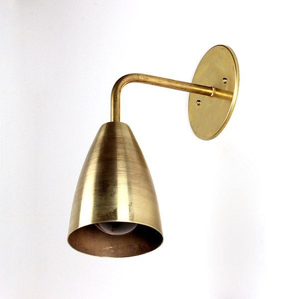 Brass wall sconce