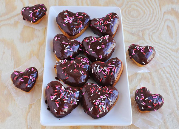 Chocolate donuts with sprinkles