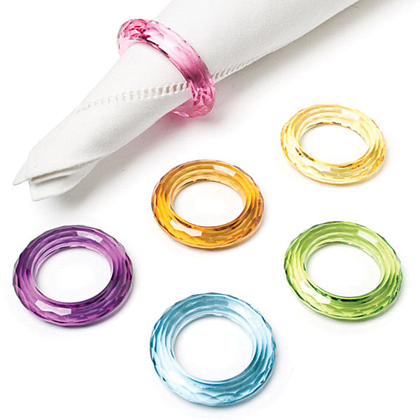 Colorful acrylic napkin rings