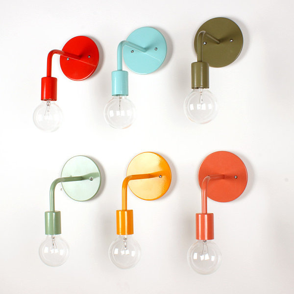 Colorful wall sconces