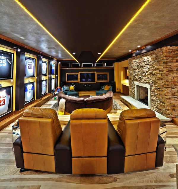 Contemporary media room allows you to enjoy those big sporting moments