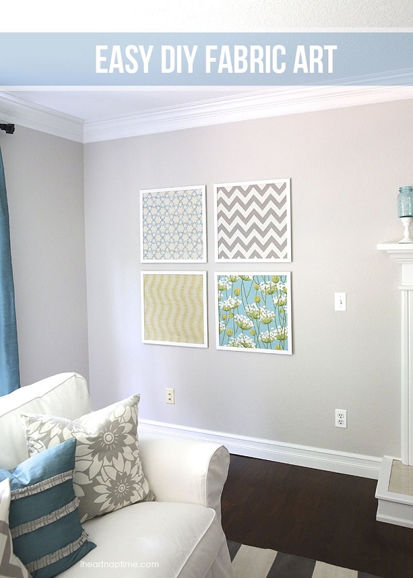 SUPER EASY FABRIC PANEL DIY WALL ART ON A BUDGET - Do-It-Yourself Fun Ideas