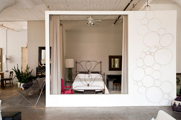 Cozy loft bedroom with modern style