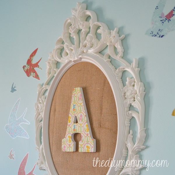 DIY fabric-covered monogram