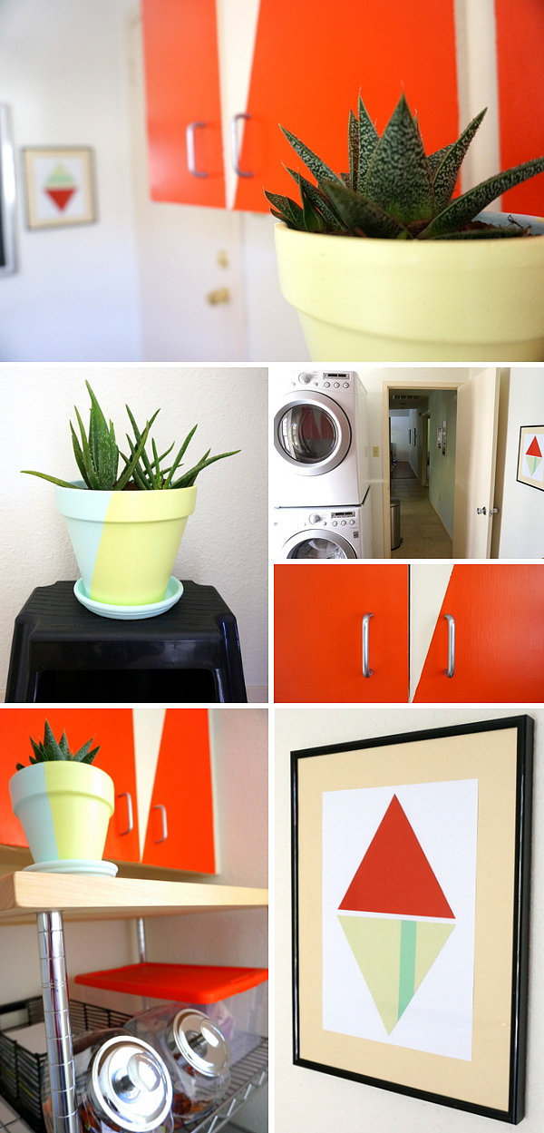 Decorative details from a DIY laundry room makeover