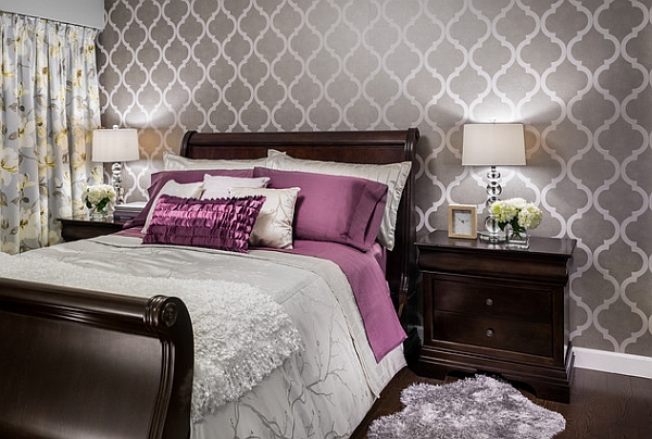 Exquisite layered pattern & textures bring the bedroom alive!