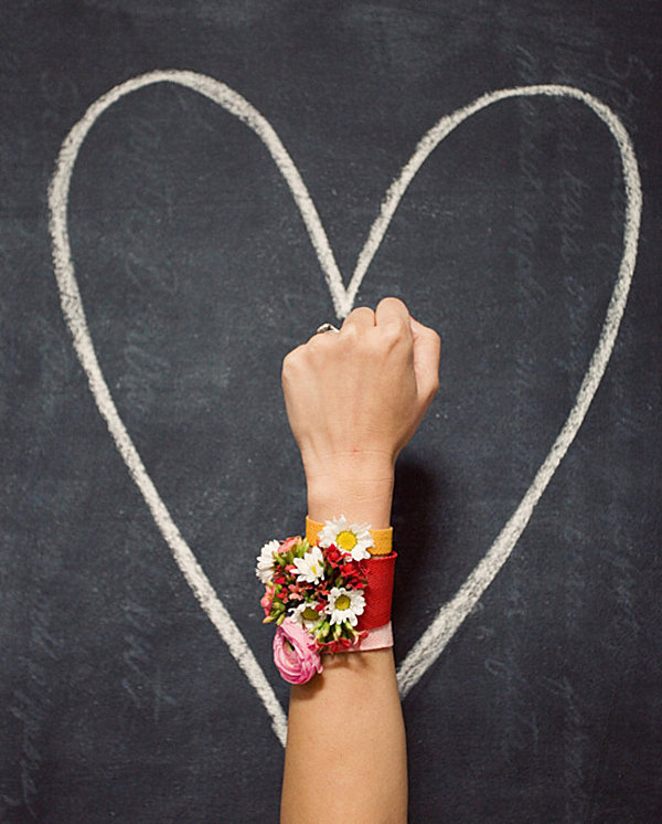 Floral bracelets for Valentine's Day