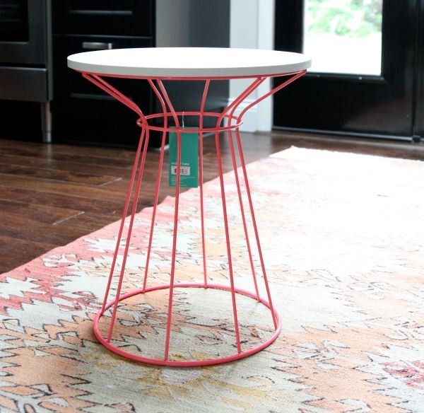 Hot pink side table