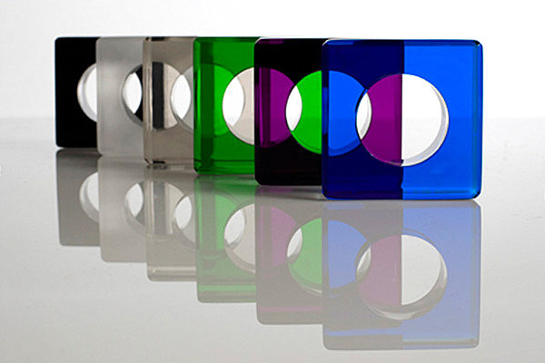 Jewel-toned acrylic napkin rings