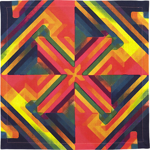 Kaleidoscope-style napkin