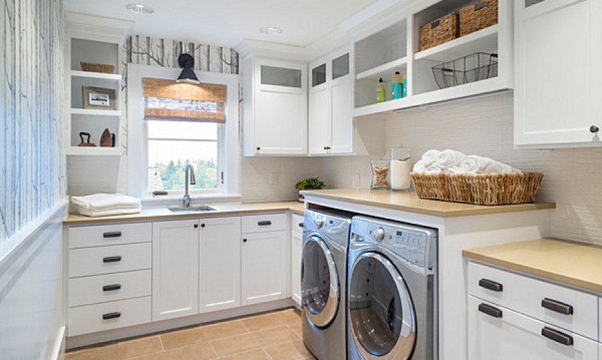 Eye-Catching Laundry Room Shelving Ideas