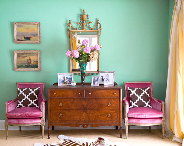 Mint and purple make a stunning combination