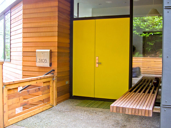 Modern wall-mounted bench