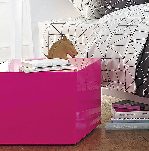 Neon pink side table