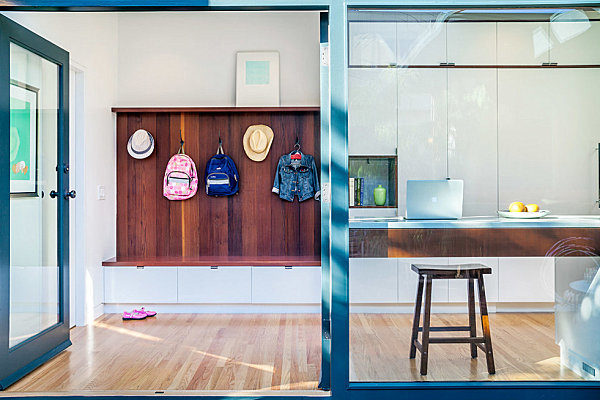 Organized modern entryway