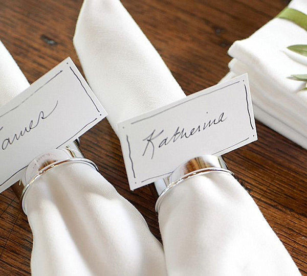 Place card holder napking rings