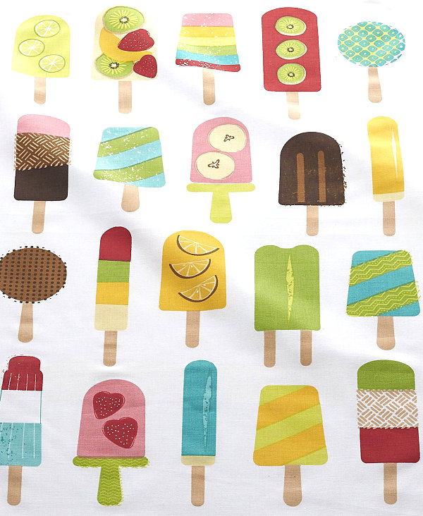 Popsicle-motif dish towel