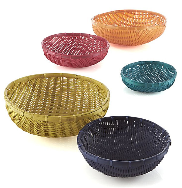 Set of bamboo baskets