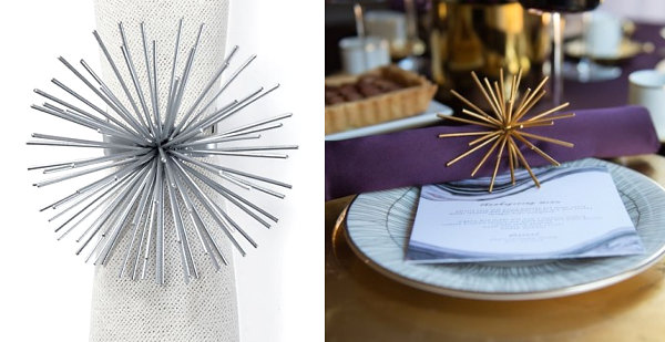 Spiky napkin rings from Z Gallerie