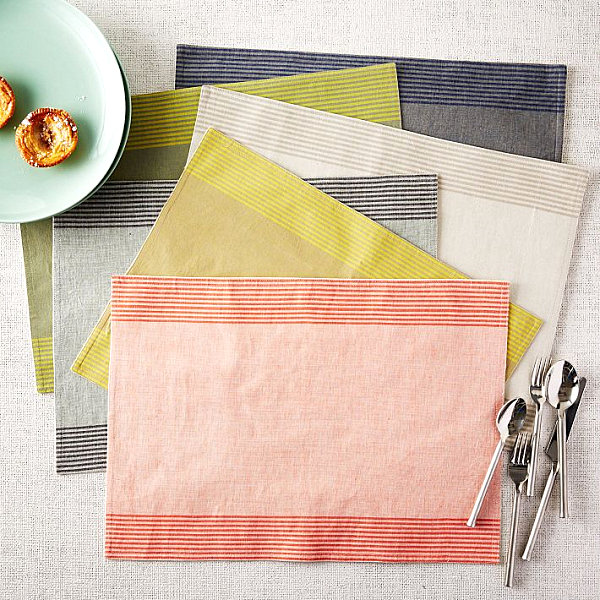 Striped placemat set