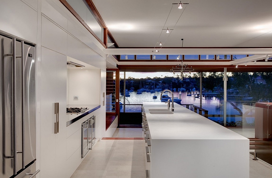 Stylish contemporary kitchen in white