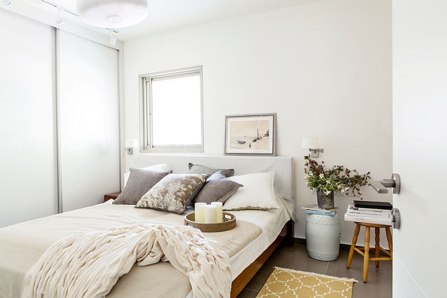 Tranquil master bedroom in white