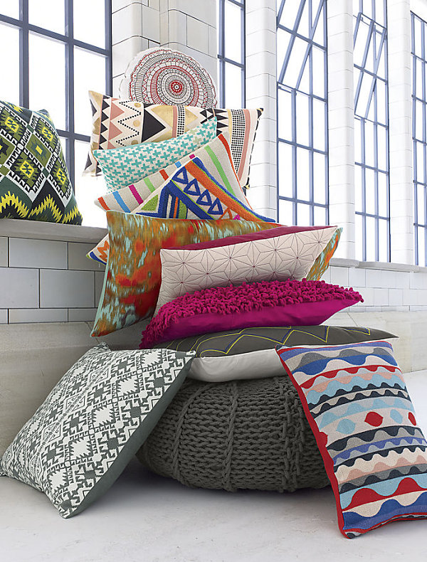 Tribal-style pillows from CB2