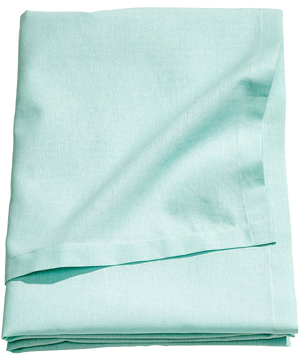 Turquoise cotton tablecloth