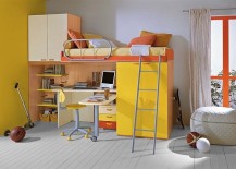 Yellow-loft-bed-and-desk-combo-enlivens-the-room-217x155