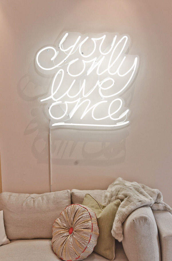 You only live once neon sign