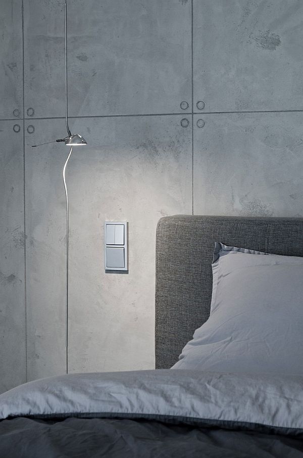 concrete interior design - bedroom wall