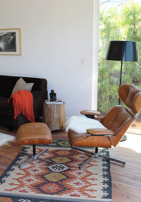 eames chair kilim rug