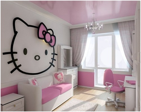 Large Wooden Hello Kitty Wall Art