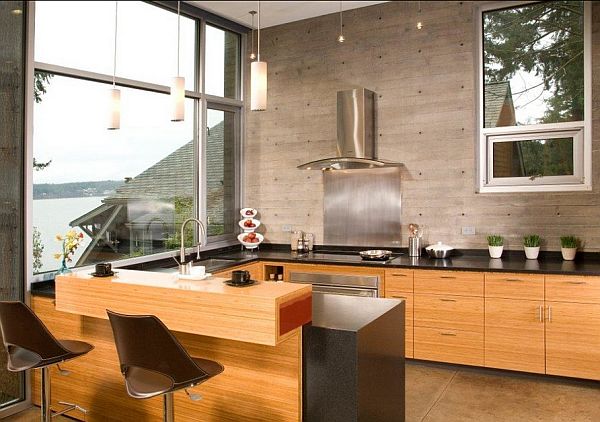 kitchen concrete wall